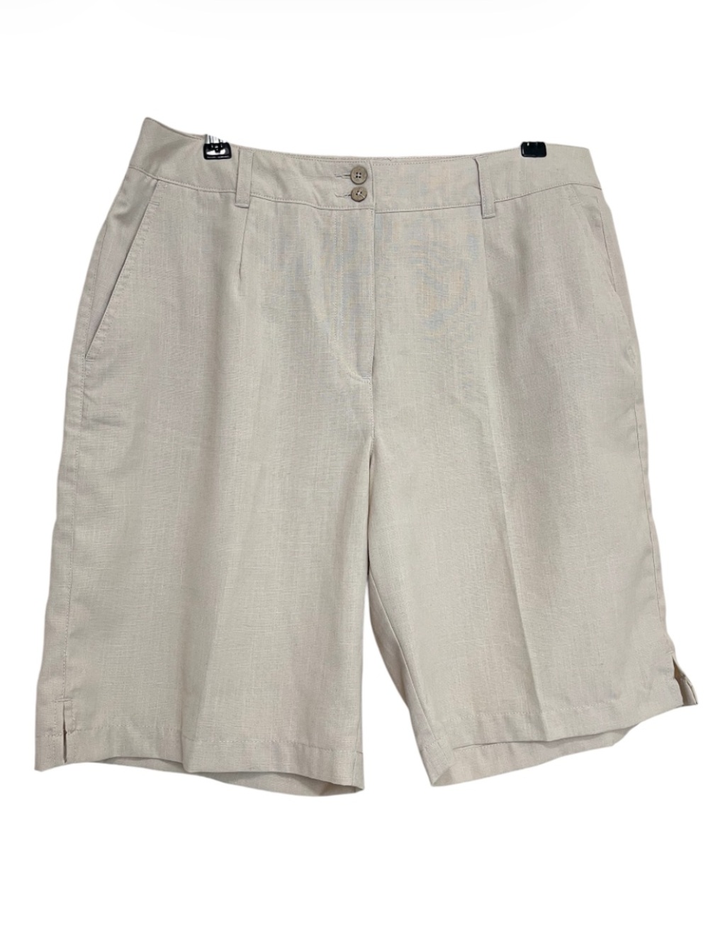 Haggar Beige Linen Blend Shorts